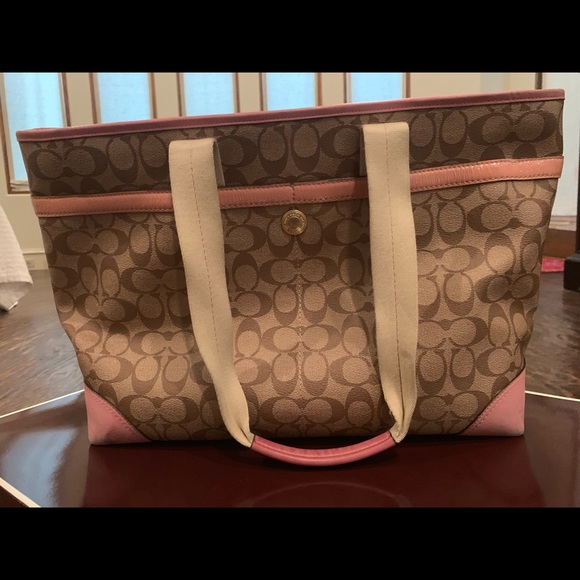 Coach Pink Diaper Bag